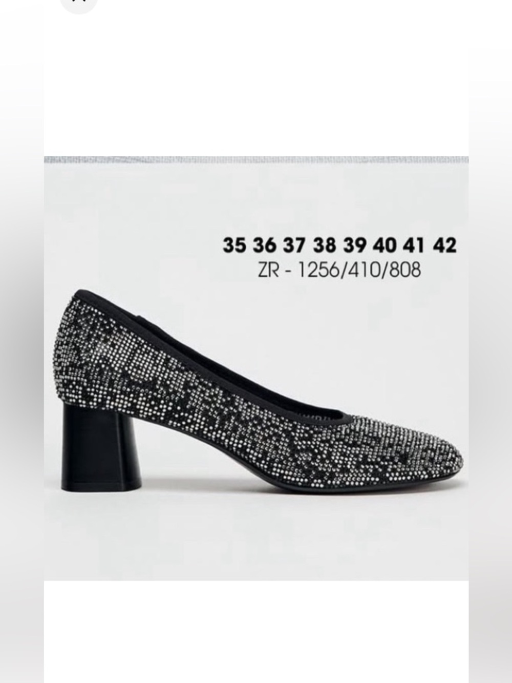 ZARA HEELED SHOES WITH RHINESTONES